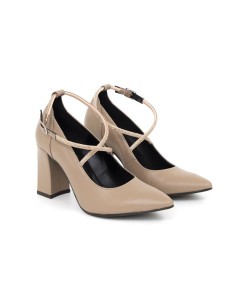 Zapato de Vestir de piel liso color beige 2