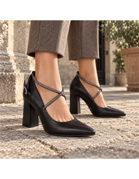 Zapato de Vestir de piel liso color negro