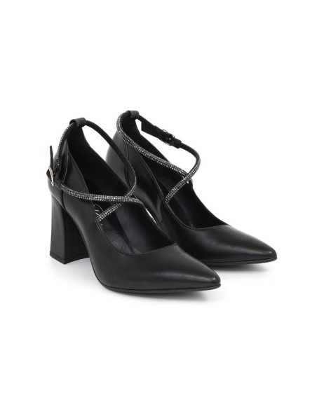 chaussures habillées femme de peau le noir W-DAISY-BLACK