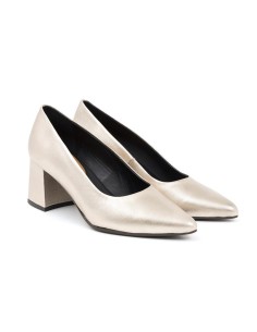 Zapato de Vestir de piel liso color oro
