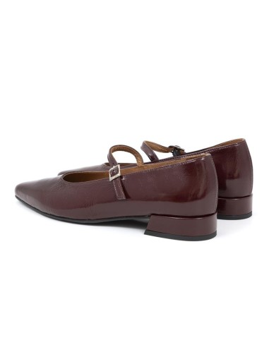 Zapato de Vestir de piel liso color burdeos