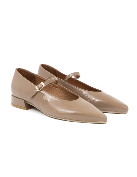 Zapato de Vestir de piel liso color beige