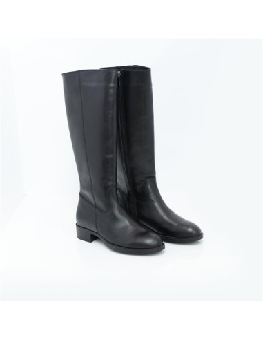 Botas de mujer de piel acabado a mano color negro