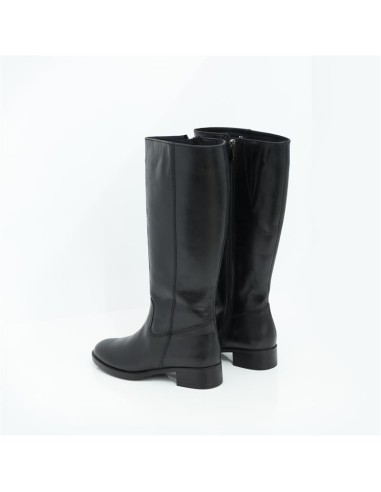 Botas de mujer de piel acabado a mano color negro