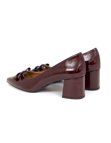 Zapato de Vestir de piel liso color burdeos