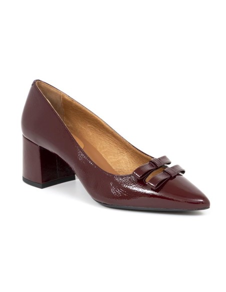 Zapato de Vestir de piel liso color burdeos
