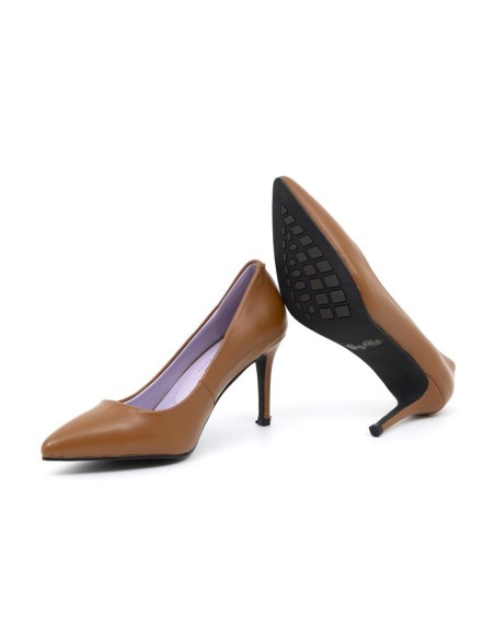 Zapato de Vestir de piel liso color cuero