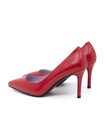 Zapato de Vestir de piel liso color rojo