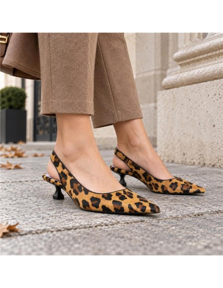 Beige pony hair Dressing Shoes