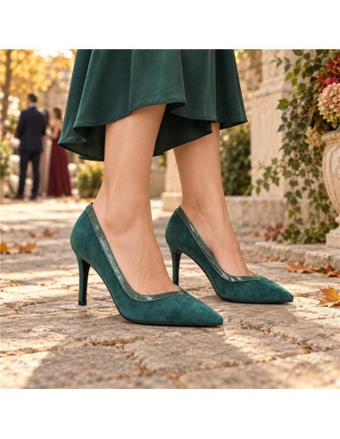 Green suede Dressing Shoes