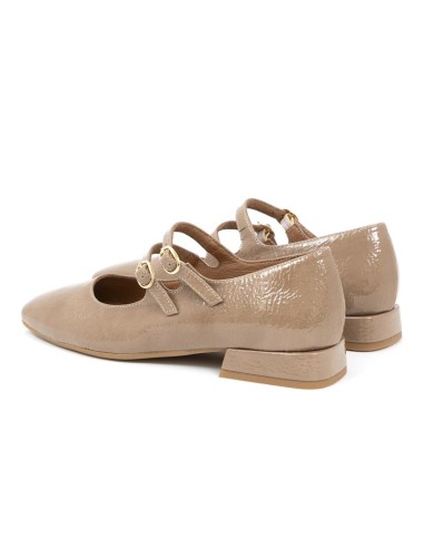 chaussures habillées femme cuir verni beige W-DUNE-CAMEL