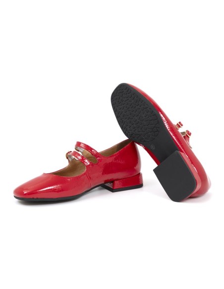 Zapato de Vestir de charol liso color rojo