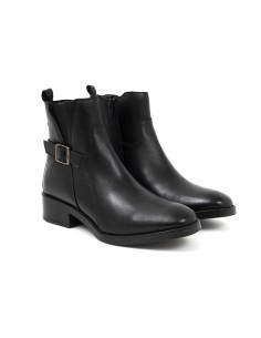 Black leather women's boots 2