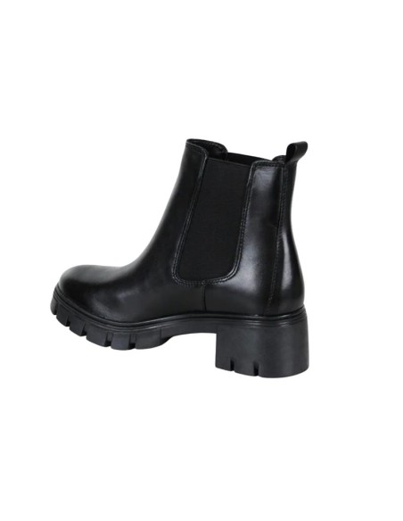 Black leather women's boots