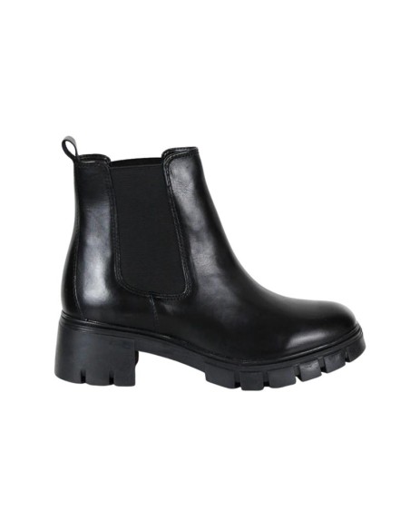 Black leather women's boots