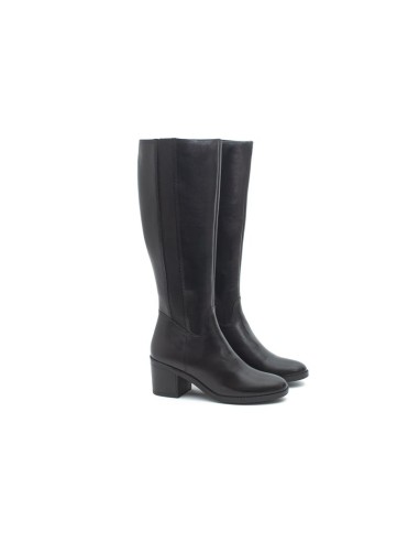 Black leather Women's high boots