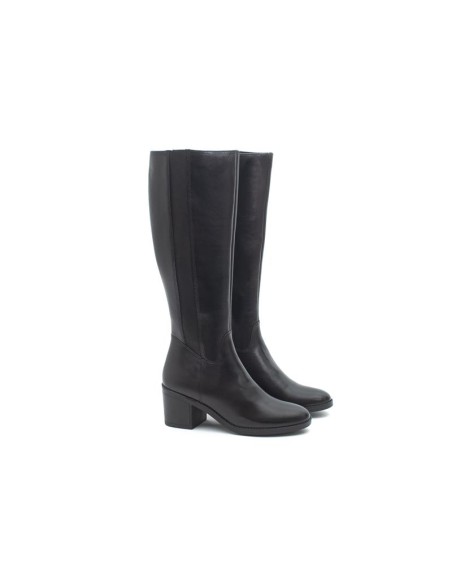 Black leather Women's high boots