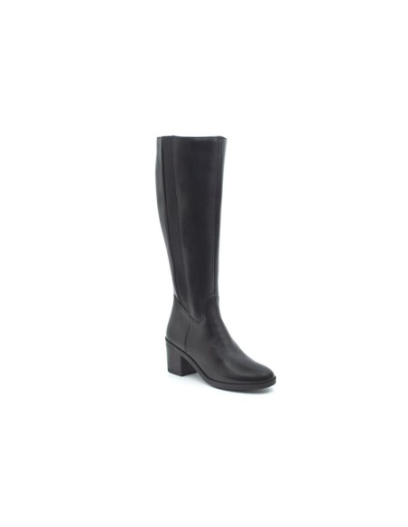 Botas de mujer de piel difuminado color negro