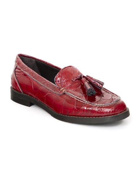 femmes mocassins de peau rouge W-FLORIS-RED