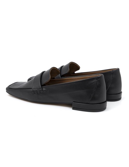 Mocasines de mujer de piel liso color negro