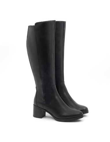 Botas de mujer de piel liso color negro