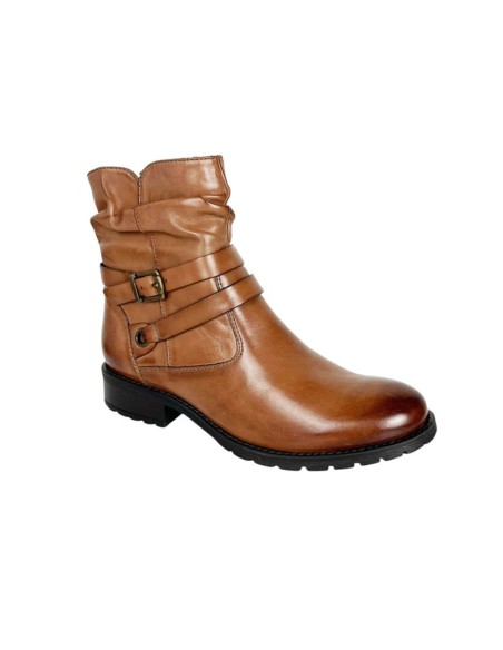 bottines femme de peau marron W-LATI-BROWN