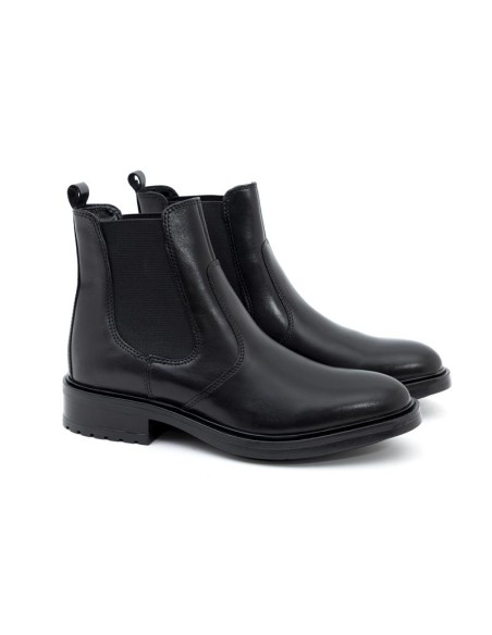 bottines femme de peau le noir W-LIRAN-BLACK