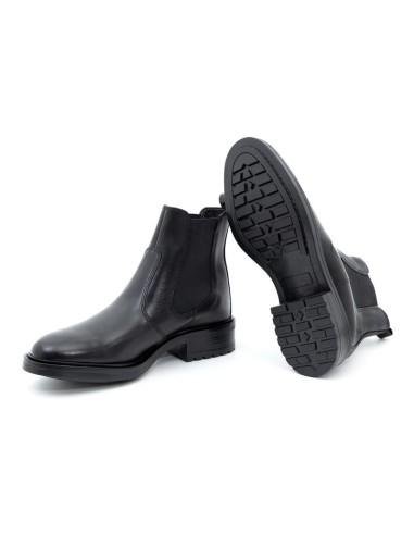 bottines femme de peau le noir W-LIRAN-BLACK