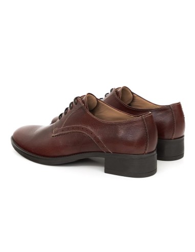 Zapato de Vestir de piel brogado color burdeos
