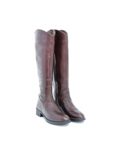 Botas de mujer de piel acabado a mano color marrón 2