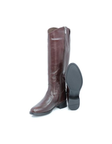 Brown leather Women's high boots