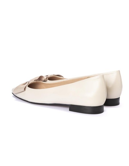 Zapato de Vestir de piel liso color beige