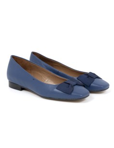 Zapato de Vestir de piel liso color azul 2