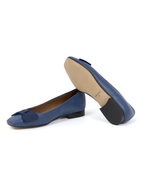 Zapato de Vestir de piel liso color azul