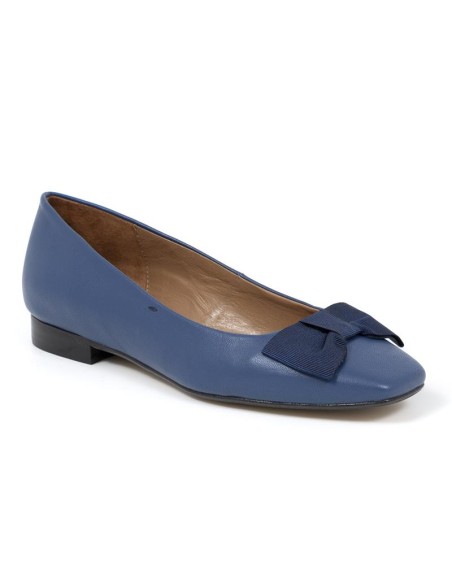 Zapato de Vestir de piel liso color azul