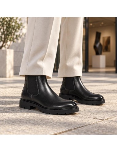 bottines chelsea de peau le noir W-MOLURA-BLACK