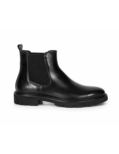 Botines Chelsea de piel con hebilla color negro