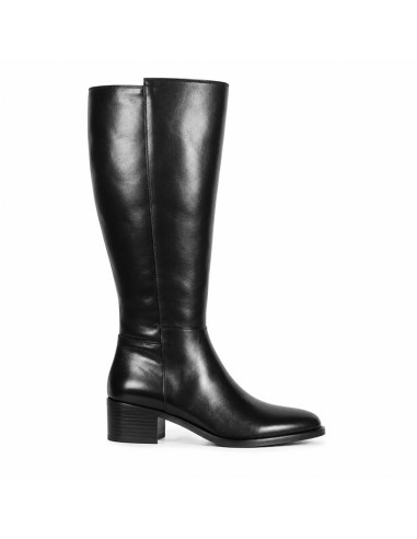 Botas de mujer de piel con hebilla color negro