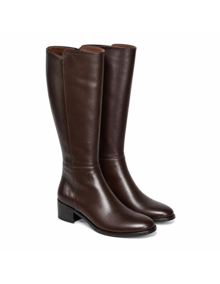 bottes femme de peau marron W-MONANTE-BROWN