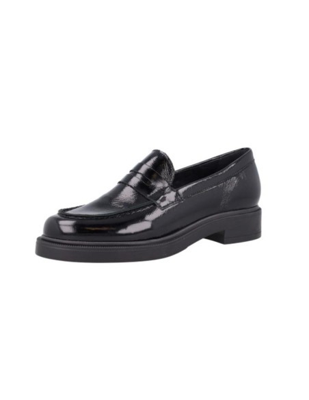 Mocasines de mujer de piel con antifaz color negro