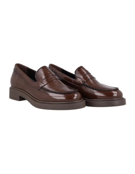 femmes mocassins de peau marron W-MONARIL-BROWN