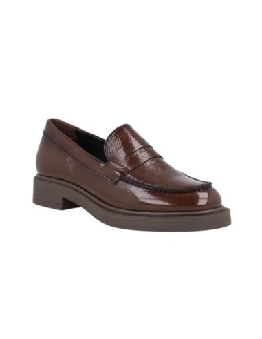 femmes mocassins de peau marron W-MONARIL-BROWN