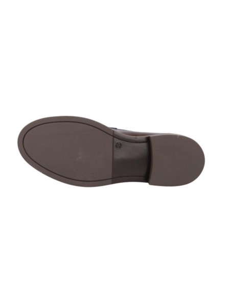 femmes mocassins de peau marron W-MONARIL-BROWN