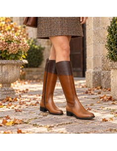 bottes femme de peau cuir W-NAFILO-CUERO