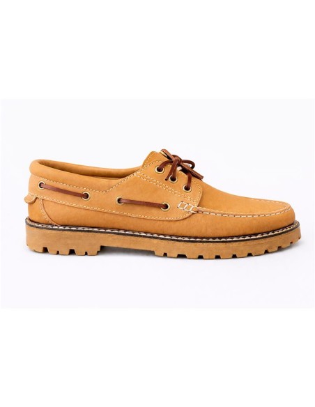 Chaussures bateau femme suède beige W-NALENA-BEIGE