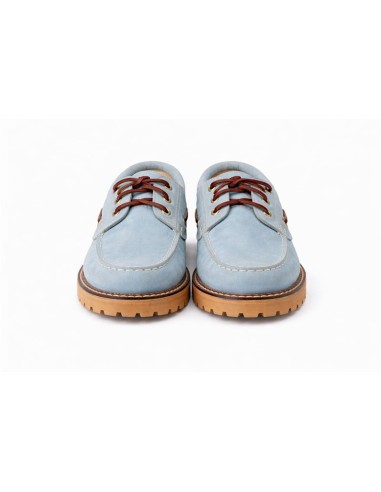 Blue suede Womens boat shoes
