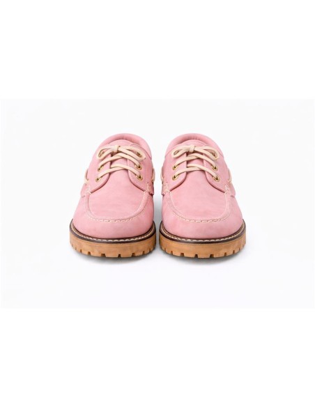 Pink suede Womens boat shoes