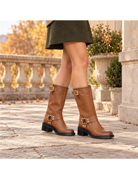 bottes femme de peau cuir W-NAPOLE-CUERO