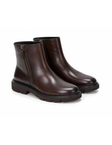 Brown leather women's boot