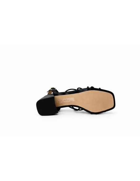 Zapato de Vestir de piel con tiras color negro